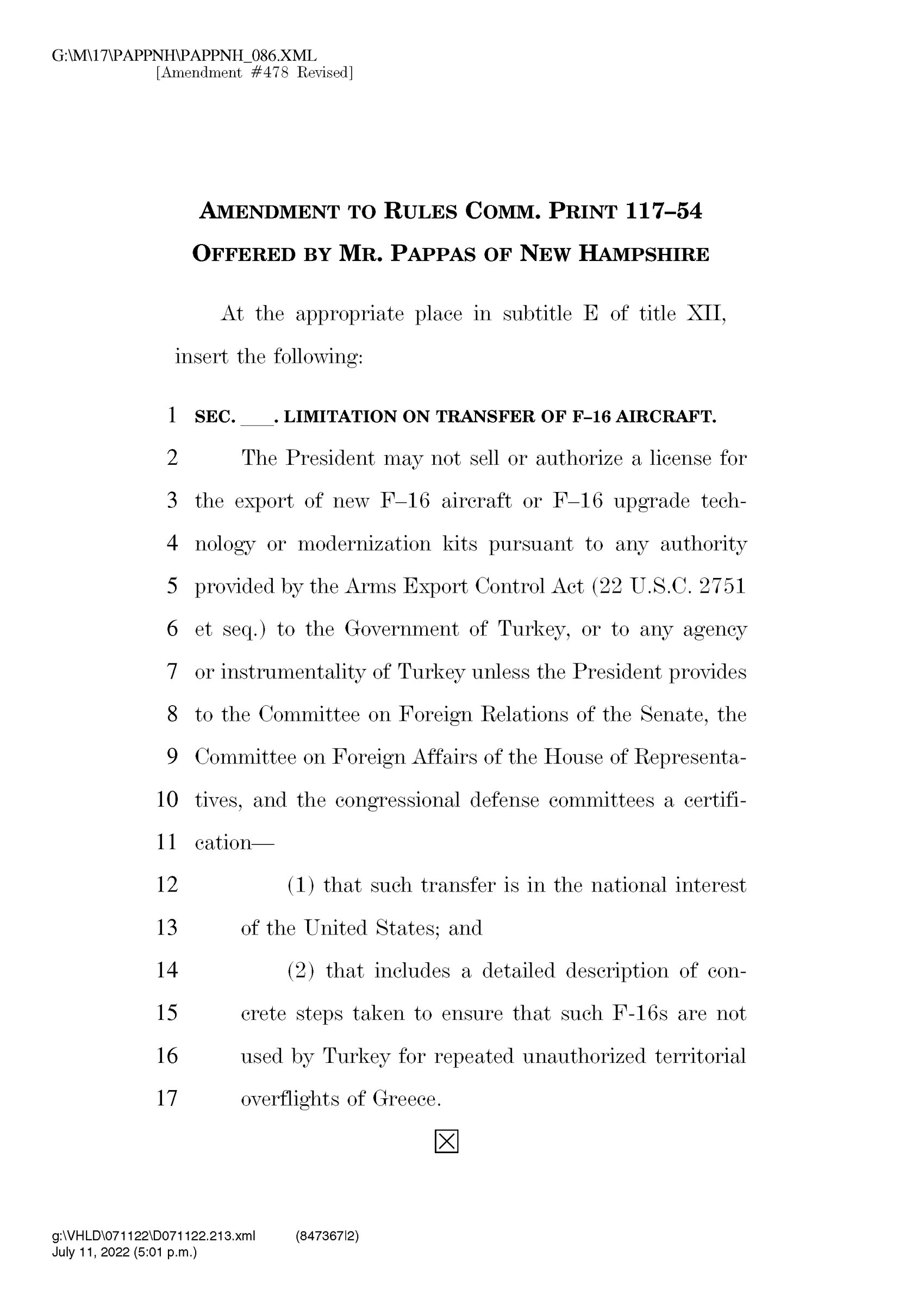 NDAA-Amendment-Text---Turkey-F-16-sales-wb NDAA-Amendment-Text---Turkey-F-16-sales-wb